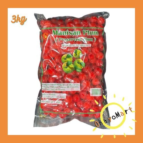 Jual Manisan Buah Liko Plum Merah 3kg Preserved Manisan Plum Merah