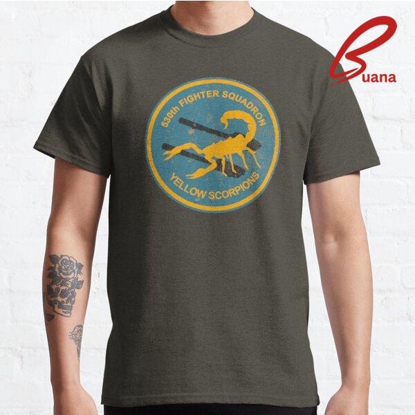 Kaos Pria WW2 530th Fighter Squadron - Yellow Scorpions (distressed) 2143