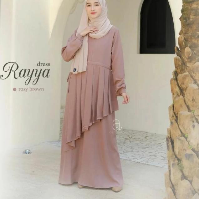 Febrina Gamis murah Baju gamis kekinian Remaja terbaru 2020 - Putih, S