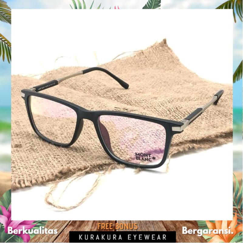 Paket Kacamata Frame Frame Pria Sporty + Lensa Photocromic - Anti radiasi - Bluecromic - Blueray Fra