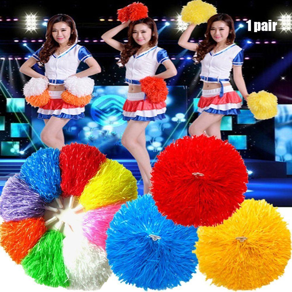 Nanas 1pasang Cheerleader Pompom Lomba Konser Gaun Bunga Kostum Penghias Pesta Tari