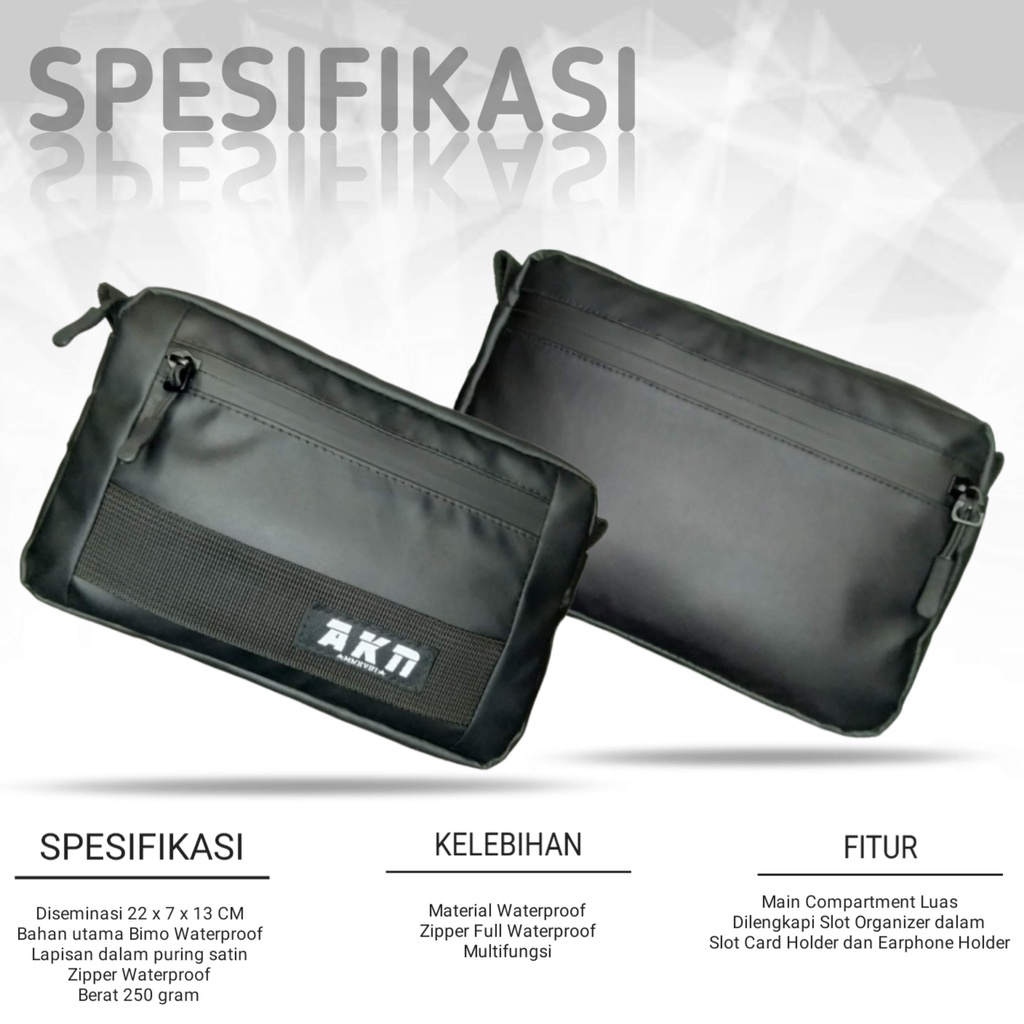 AKN Official Tas Selempang Slingbag Texas Waterproof Pria Wanita Multifungsi