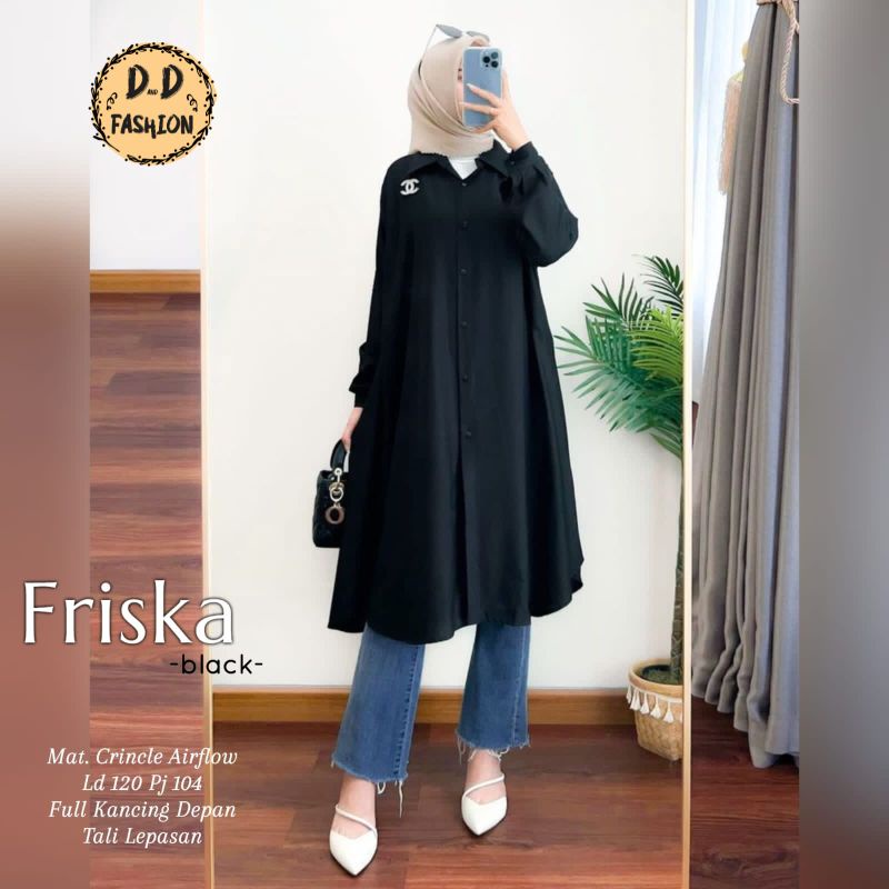 FRISKA LONG TUNIK JUMBO BAJU WANITA TERBARU