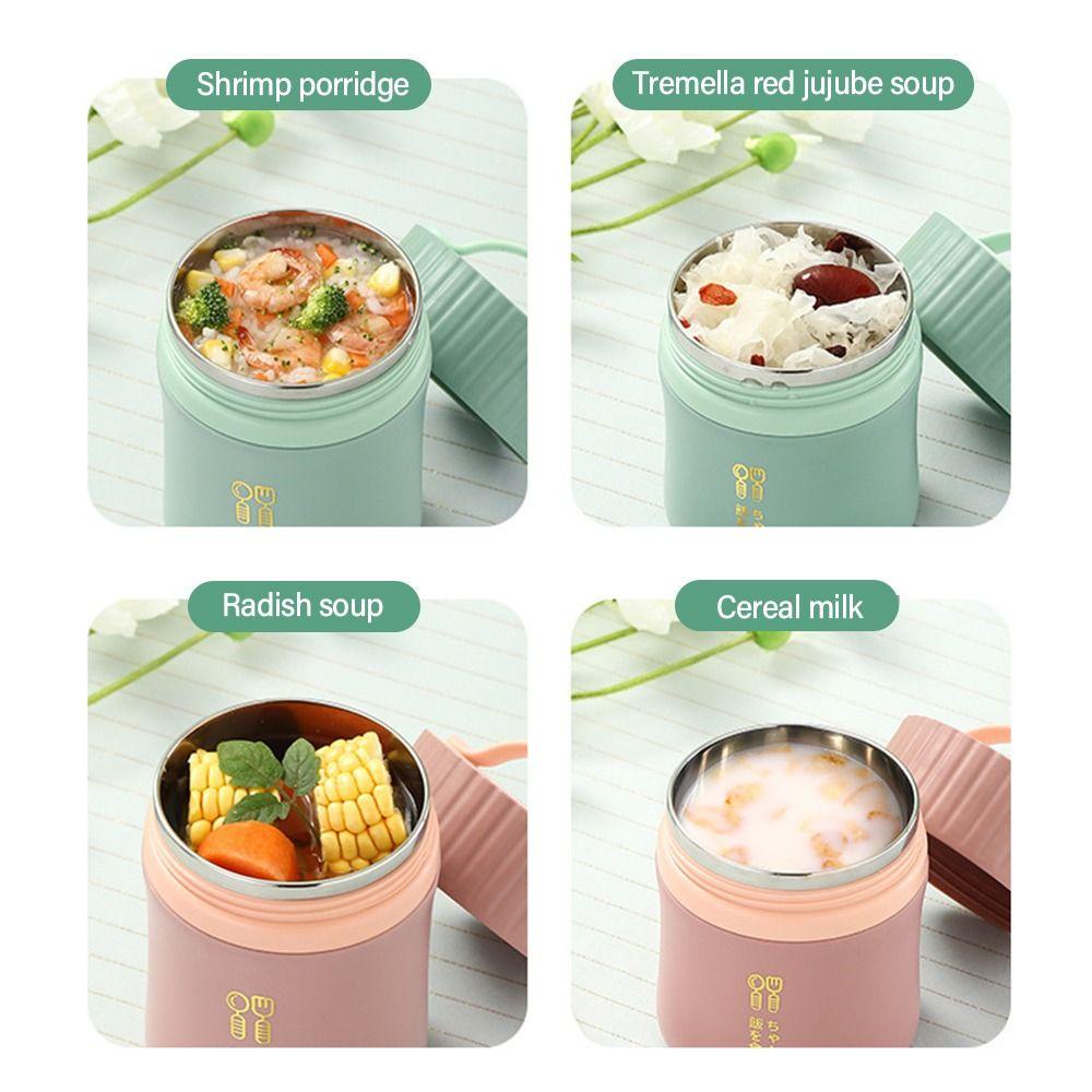 Top Lunch Box Kotak Bubur Portable Dengan Sendok Wadah Makanan