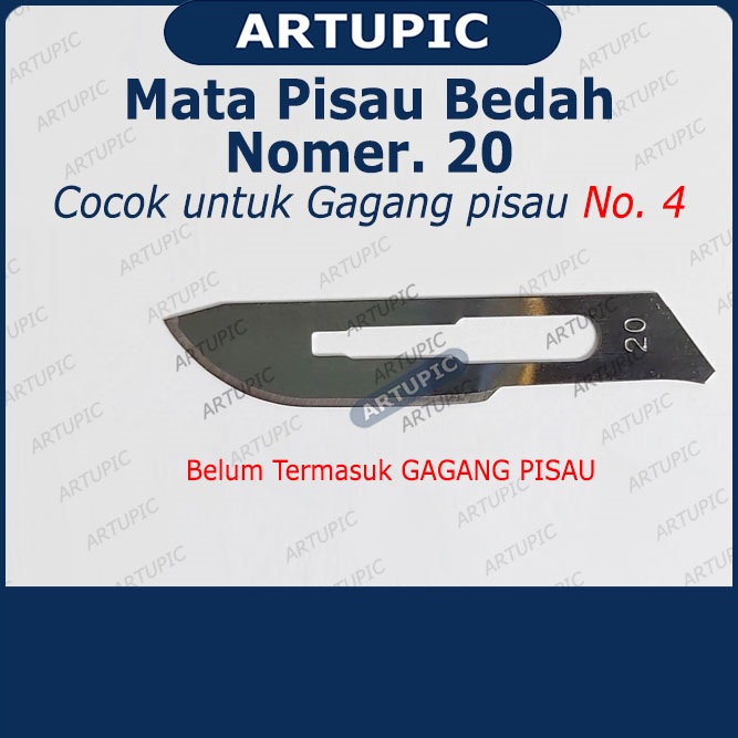 Mata Pisau Bedah Nomer 20 untuk TERNAK HEWAN Surgical Blade Bisturi Scalpel Bedah Operasi