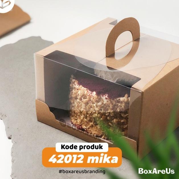

Box Mika Kotak Kue Cake Packaging Transparan Dus Handle | 42012