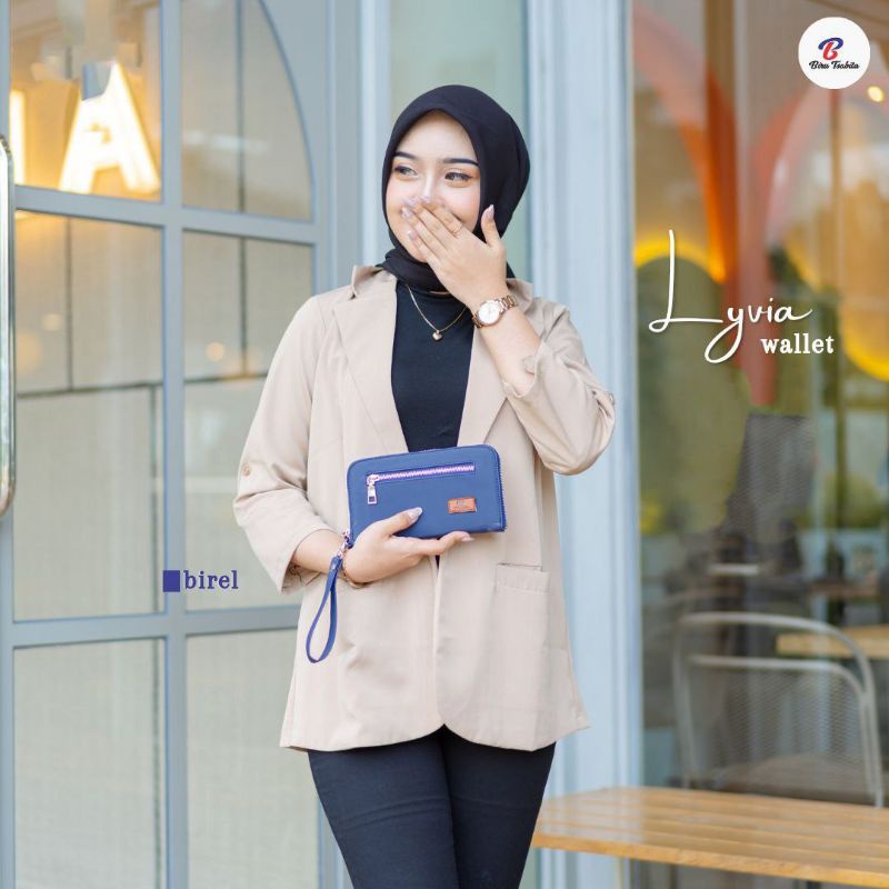 Biru Tsabita Dompet Lyvia Dompet Panjang Wanita
