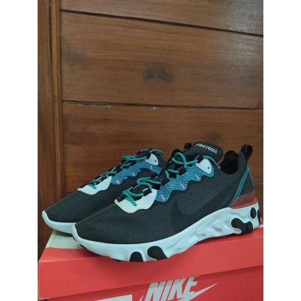 Special Promo NIKE React Element 55 Se-Anthracite/Blue Fur Original New & Box