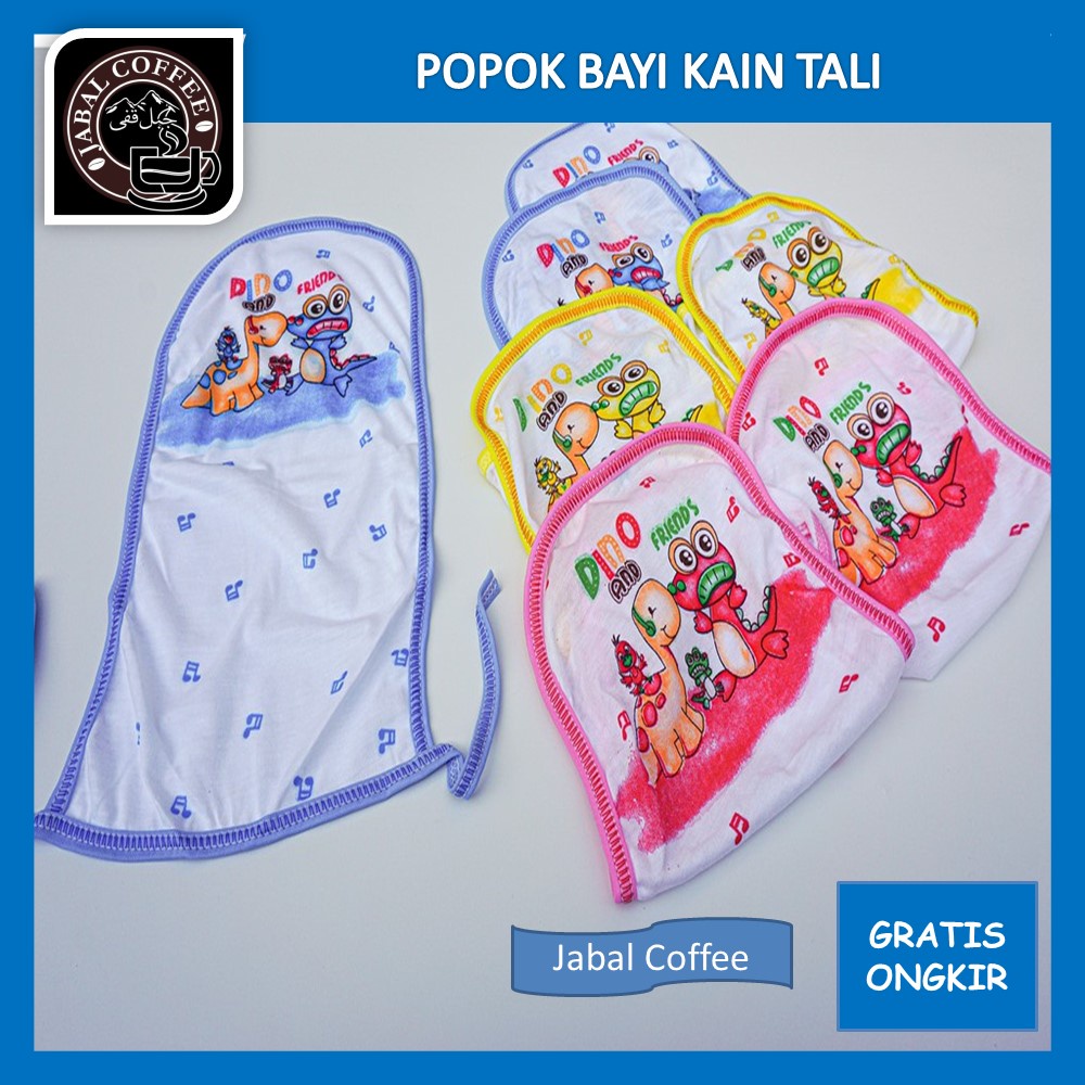 Popok Kain Bayi Selusin / Popok Bayi Kain Tali Bahan Katun Gambar Anak Isi 12 Pcs