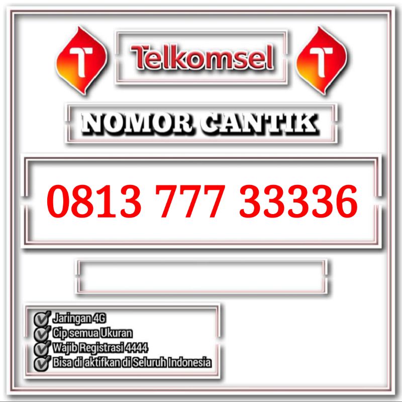 nomor cantik simpati 777 33336