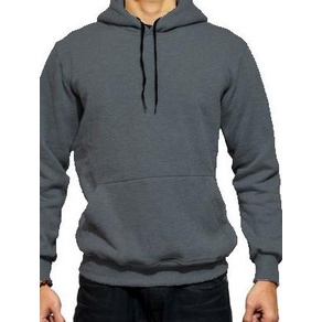 Jaket Hoodie Jumper Sweater Polos Abu Mist6y Tua Kualitas Distro - Putih, M