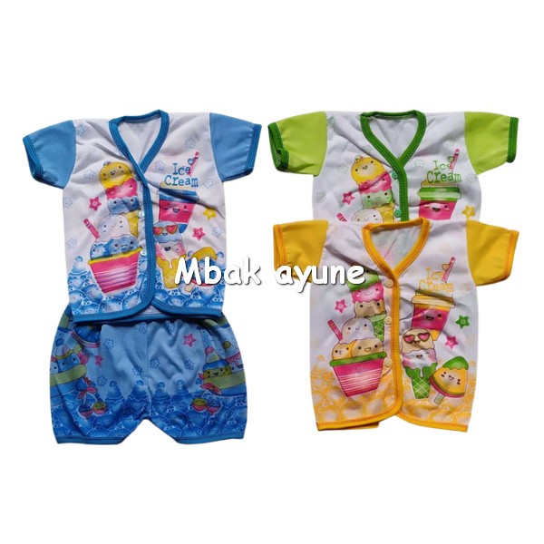 Setelan baju bayi / setelan lengan pendek /Baju Bayi Lengan Pendek Dan Celana Pendek / Setelan baju bayi / Baju Bayi Baru Lahir / Baju bayi motif keren dan lucu / Celana bayi /