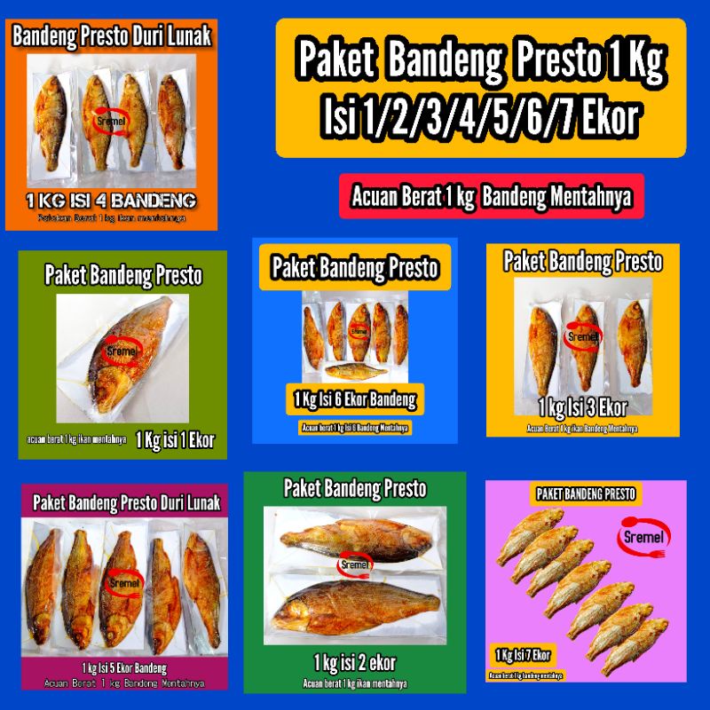 Paket Bandeng Presto 1 Kg Isi 1/2/3/4/5/6/7 Ekor Duri Lunak Kemasan Vacum Asli Pati Juwana