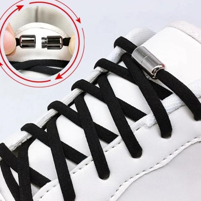 Tali Sepatu Elastis Lembut Ulir Soft Shoelace Elastic - Navy