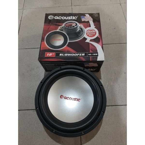 OBRAL Speaker mobil sub wofer 12inch dobel coil acoustic ac128