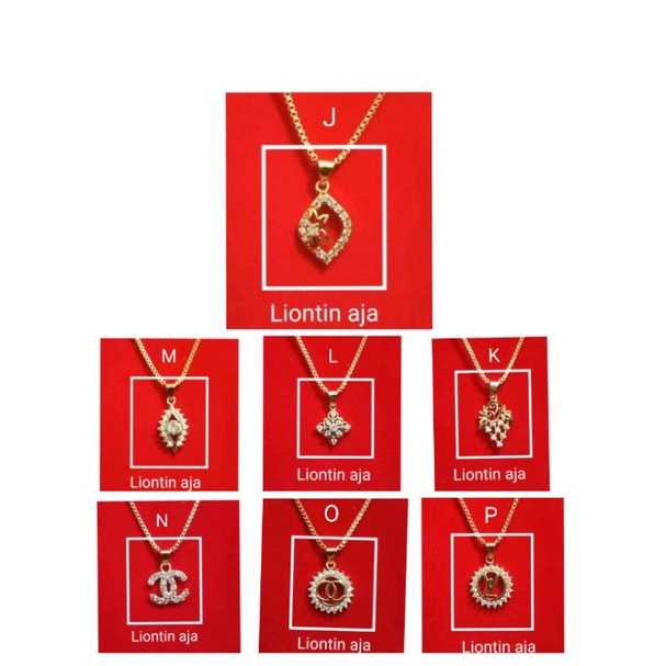 RAC345. Liontin xuping untuk kalung wanita berlapis emas dgn mata zircon