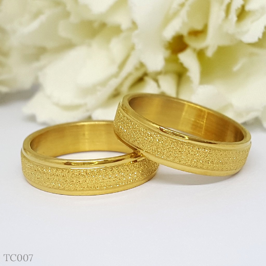 PGX Cincin Titanium Couple Aksesoris Fashion Perhiasan Anti Karat - TC084