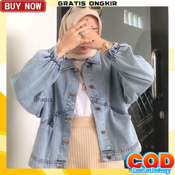 Jaket Oversize Denim Kekinian Korea Cewek Wanita Jins Jaket Denim Wanita Import Jaket Levis Cewek Te