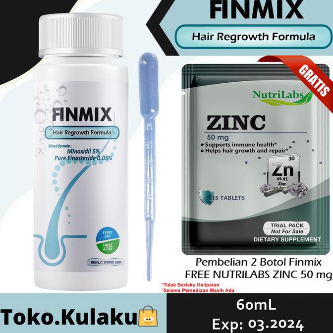 FINMIX Minoxidil 5% Finas 0.05% 60mL Original USA