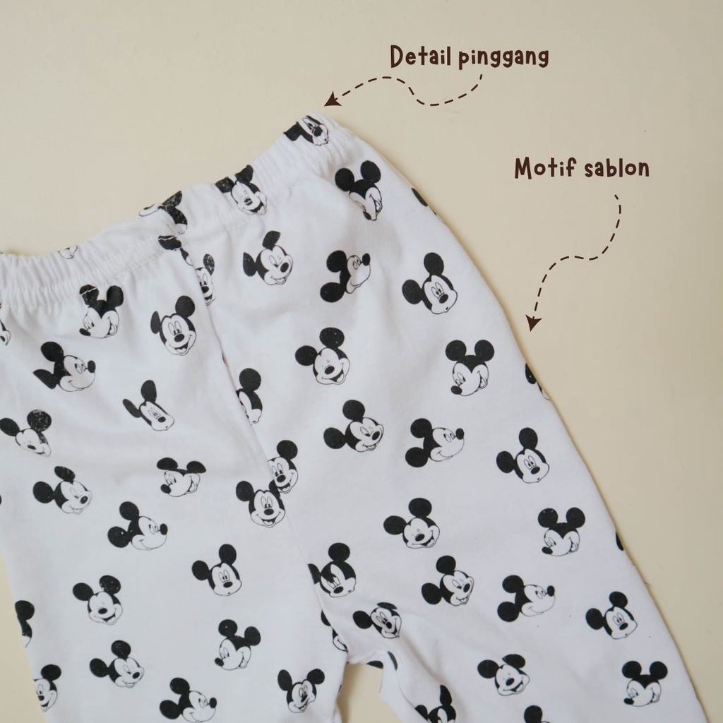 Setelan Baju Celana Anak Bayi Laki-laki Perempuan usia 6 bulan - 5 tahun Piyama Mickey Mouse Panjang