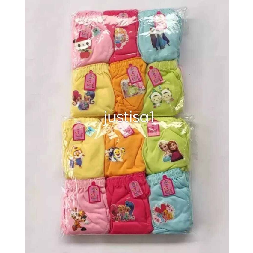 terbaru..6 PCS CELANA ANAK PEREMPUAN MOTIF LUCU TERBARU