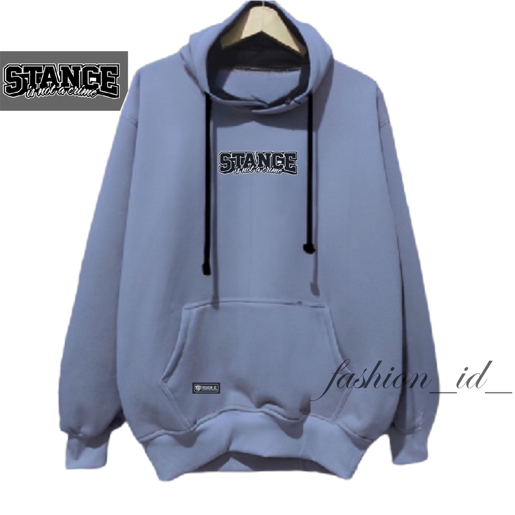 Sweater Hoodie Pria Warna Abu Denim Flecee Cotton Sweatshirt Hodie Original Brand Lokal Kekinian Other