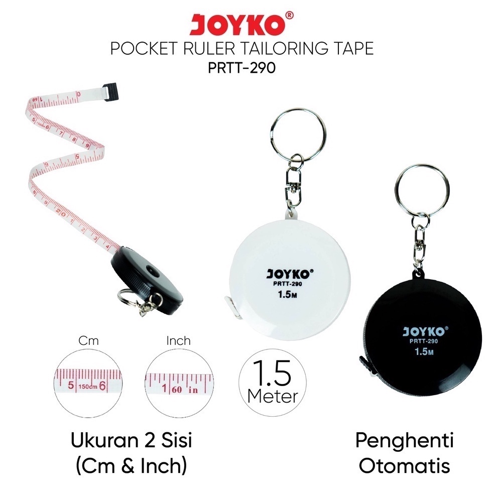 METERAN Joyko Pocket Ruler Meteran Jahit PRTT-290