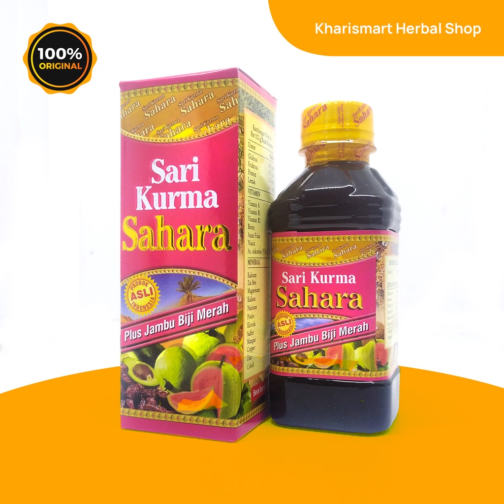

Sari kurma sahara Plus jambu Biji Merah Asli 330gr