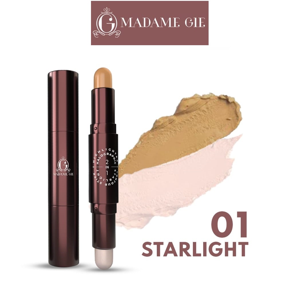 MADAME GIE Catch The Gleam | Blinded by Drama Highlighter | Catch Shadow Contour | Halographic 2-in-1