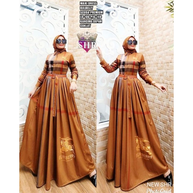 new ori SHR gamis scuba premium/fashion wanita modern