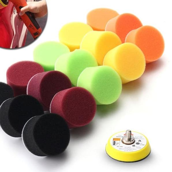 set 16pcs busa poles 2" buff polisher pad air sander 2 inch mesin bor