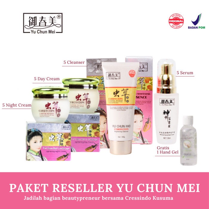 Paket Reseller Yu Chun Mei Cordyceps Whitening Kit