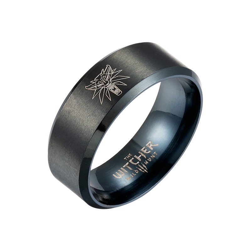 Cincin Desain Kepala Serigala Bahan Stainless Steel Gaya Rock Untuk Pria