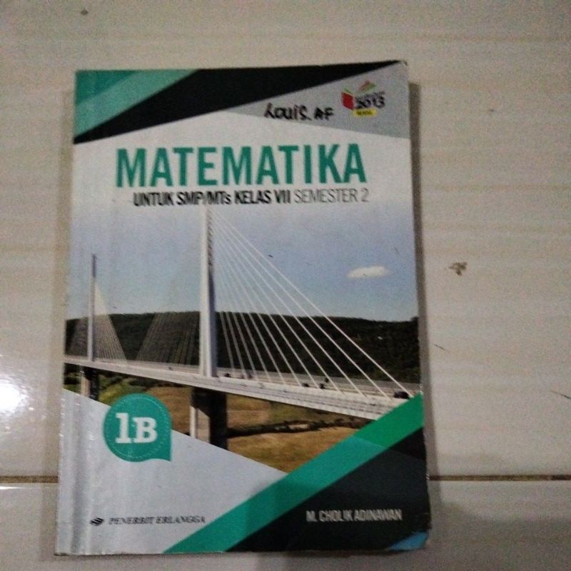 matematika kelas  1B SMP Erlangga bekas