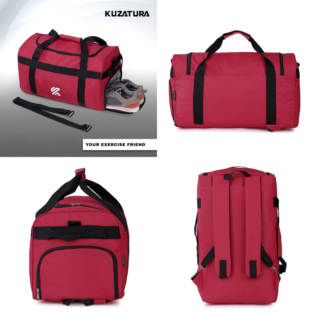 Tas Travel Gym Fitness Kuzatura Bag Multifungsi Tas Sepatu Baju Olahraga Travelbag Duffelbag