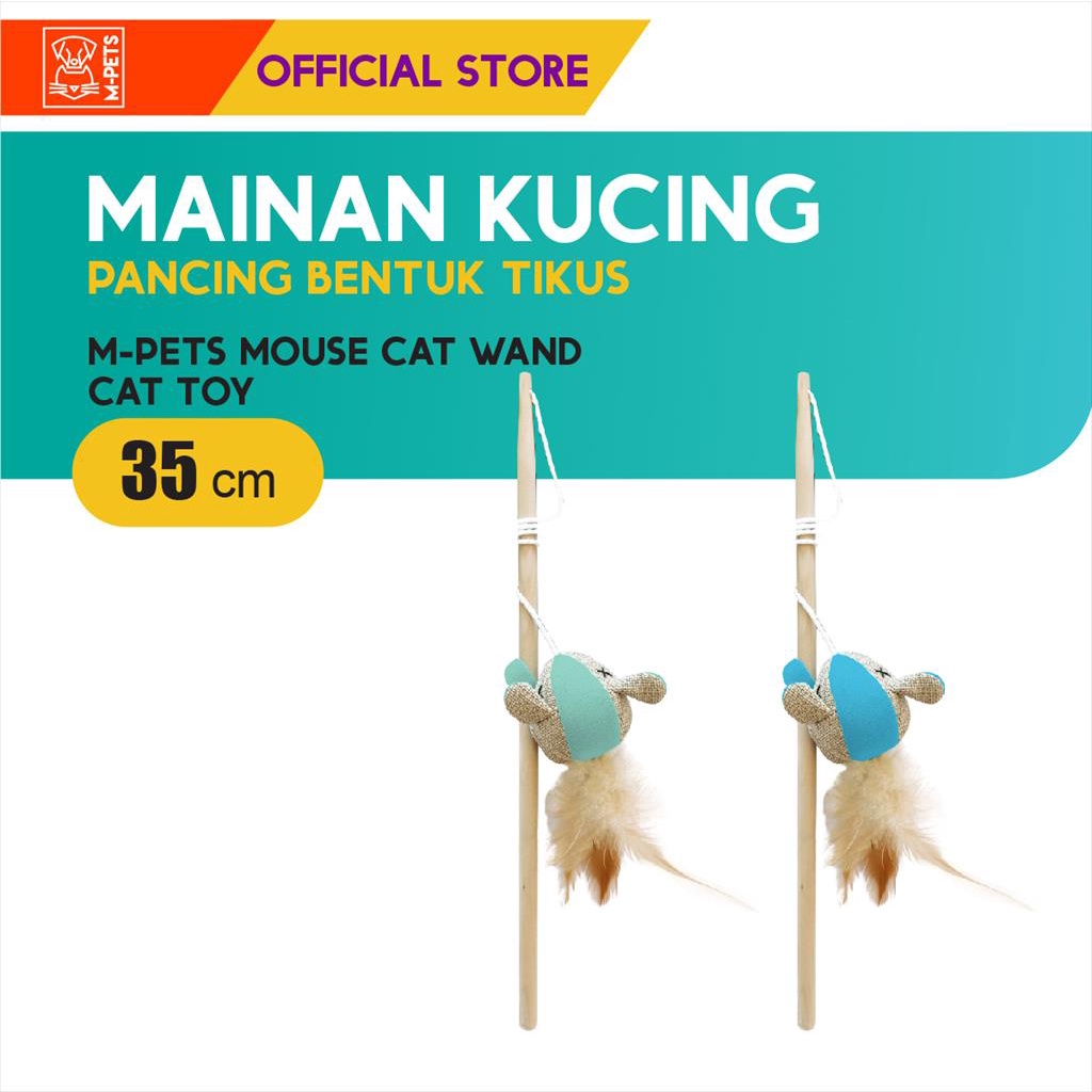 M-Pets Mouse Cat Wand Cat Toy / Mainan Pancing Kucing Bentuk Tikus