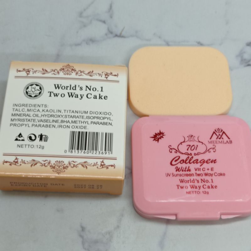 refill bedak collagen free spons