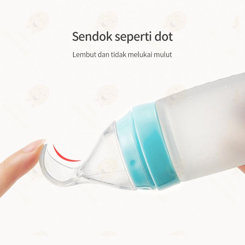 Botol sendok makan bayi silicone baby feeder silikon 110 ml lembut BPA