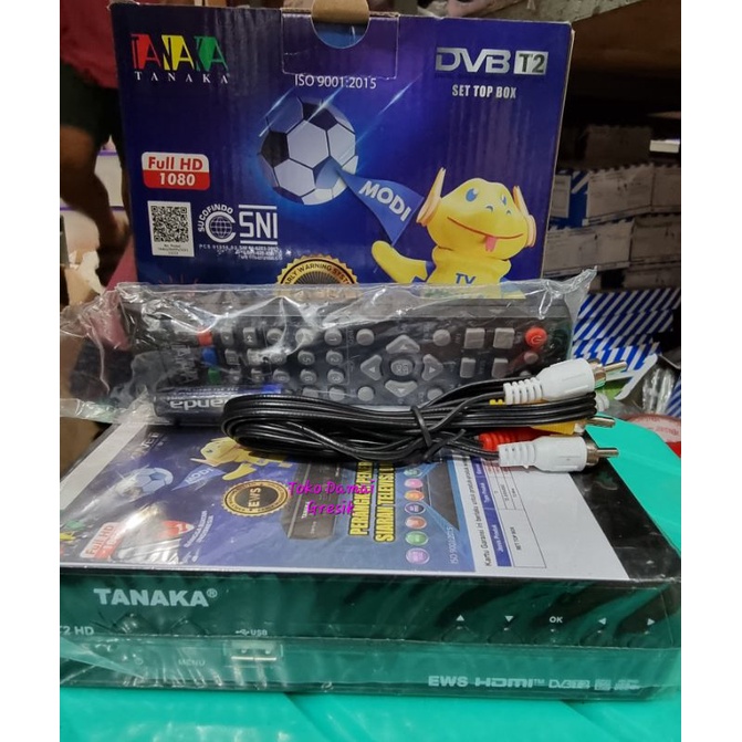 Tanaka STB Set Top Box Biru Body BESI DVB T-2 Tv digital reciever Youtube DVB T2