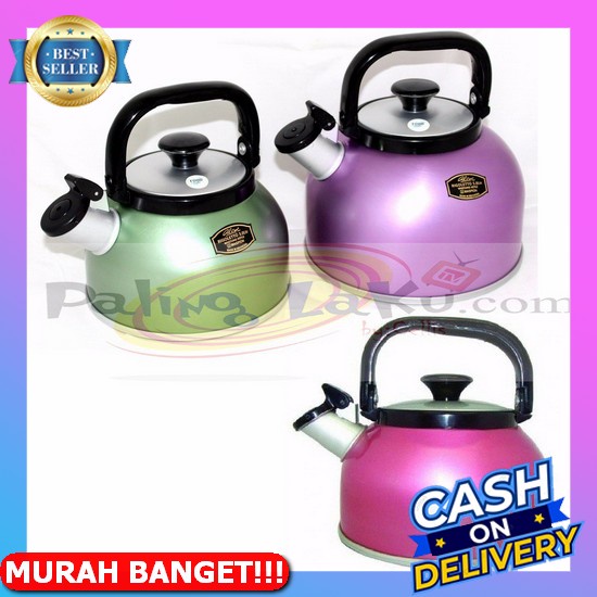 Barang Baru.. Teko Siul 4 Liter Ceret Bunyi Kettle Stainless Steel Warna Paling Laku Maspion Teko  K