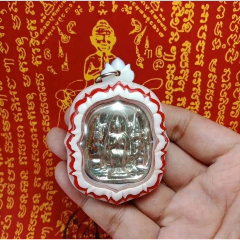 Leklai Silver Yod Khun Pon Lp Yai Blessed Cave Thai