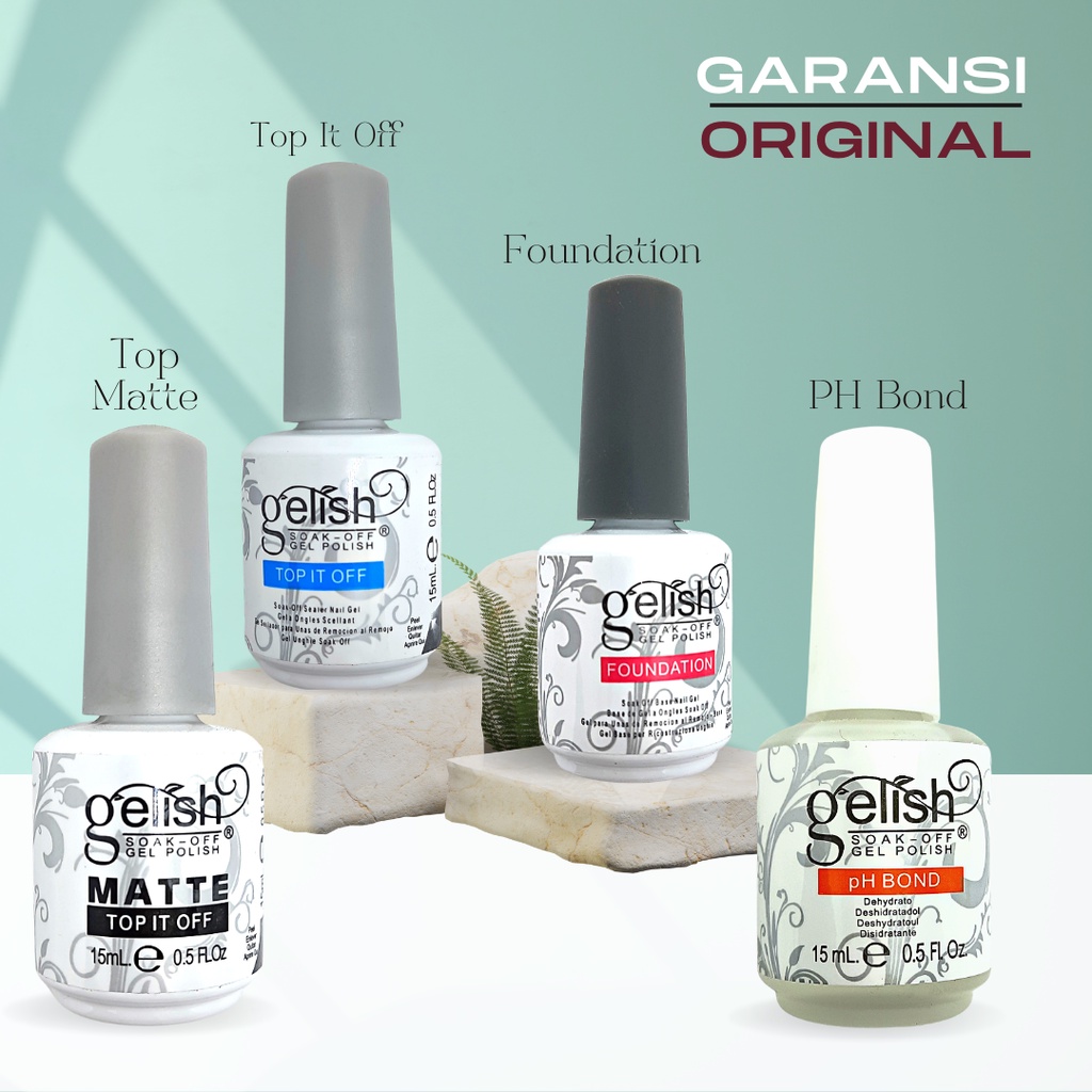 Gelish Harmony Soak Off Gel Polish Top Coat / Foundation Base Coat / Matte Top Coat / PH BOND