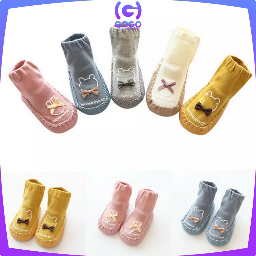 GOGO-P93 Kaos Kaki Bayi Prewalker Anti Slip Baby Socks Shoes Sepatu Bayi Prewalker Motif Lucu Antislip