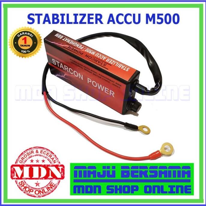 Stabilizer Accu Motor M500 Starcon power Penghemat BBM 110cc-500cc