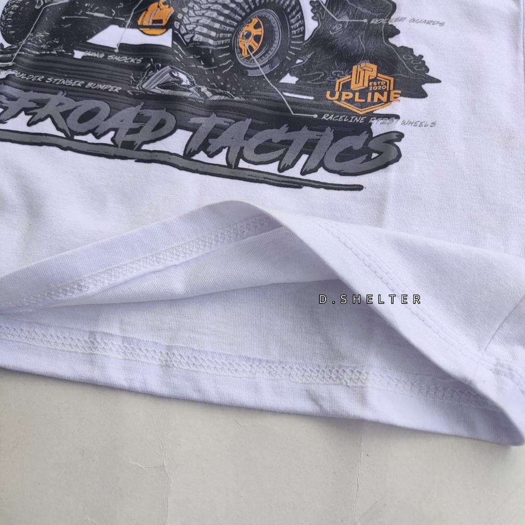 KAOS DISTRO ANAK UPLINE WHITE OFFROAD / D.SHELTER