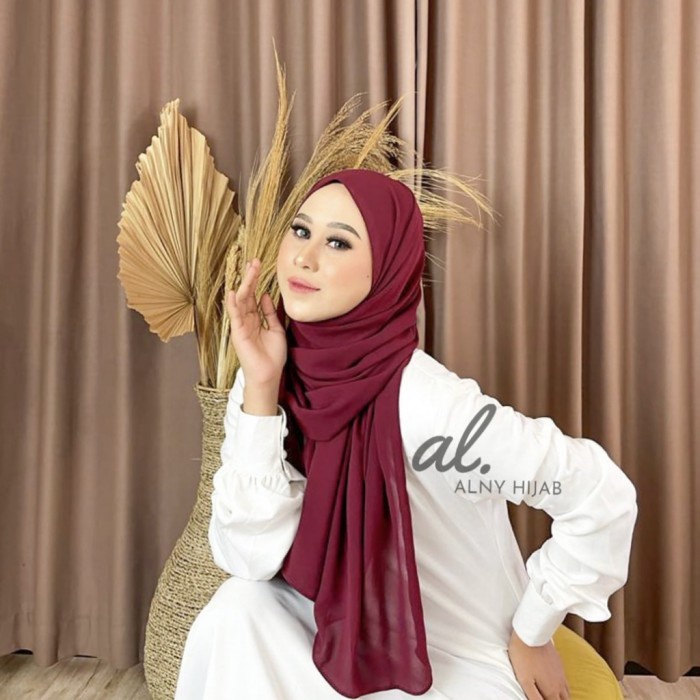 HIJAB PASHMINA CERUTY BABYDOLL MODEL SEGI EMPAT