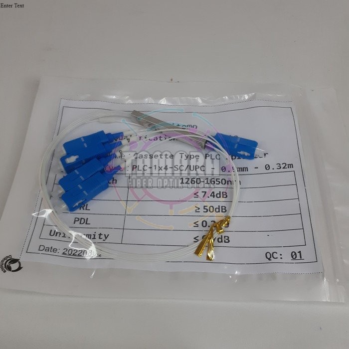 Splitter 1:4 sc upc plc splitter 1:4 sc upc