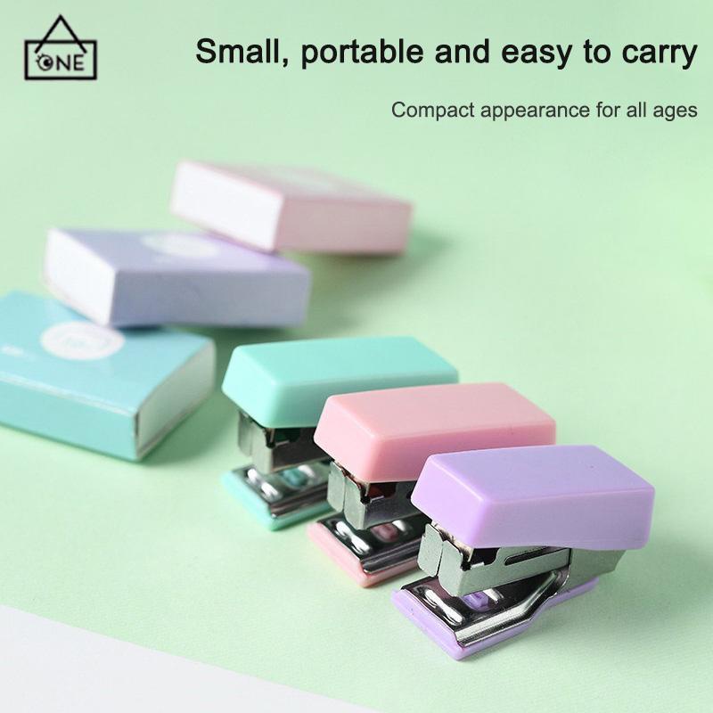 COD❤️stapler staple cute set Stapler Mini Set Staples Perlengkapan Kantor  Mengikat Logam Kreatif-A.one