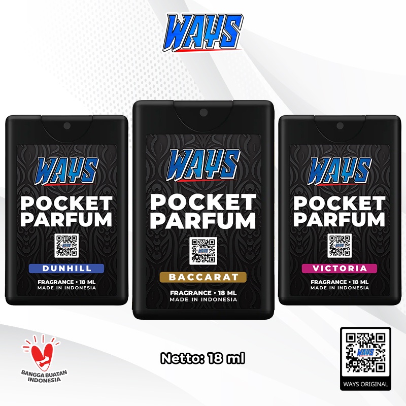 WAYS Parfum Pocket / Parfum Kantong Unisex Pria Wanita / Inspired Perfume - 18ml