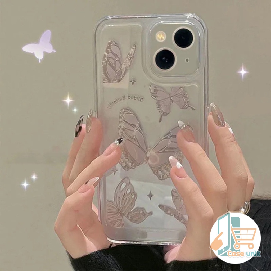 SS116 SOFTCASE TRANSPARAN MOTIF KUPU KUPU OPPO A57 2022 5G A17K A17 F11 RENO 8T 4G 4 5 4F F17 PRO 5F F19 PRO 6 PRO 7 8 7Z A96 A57 A39 A57 2022  A77S CS4907